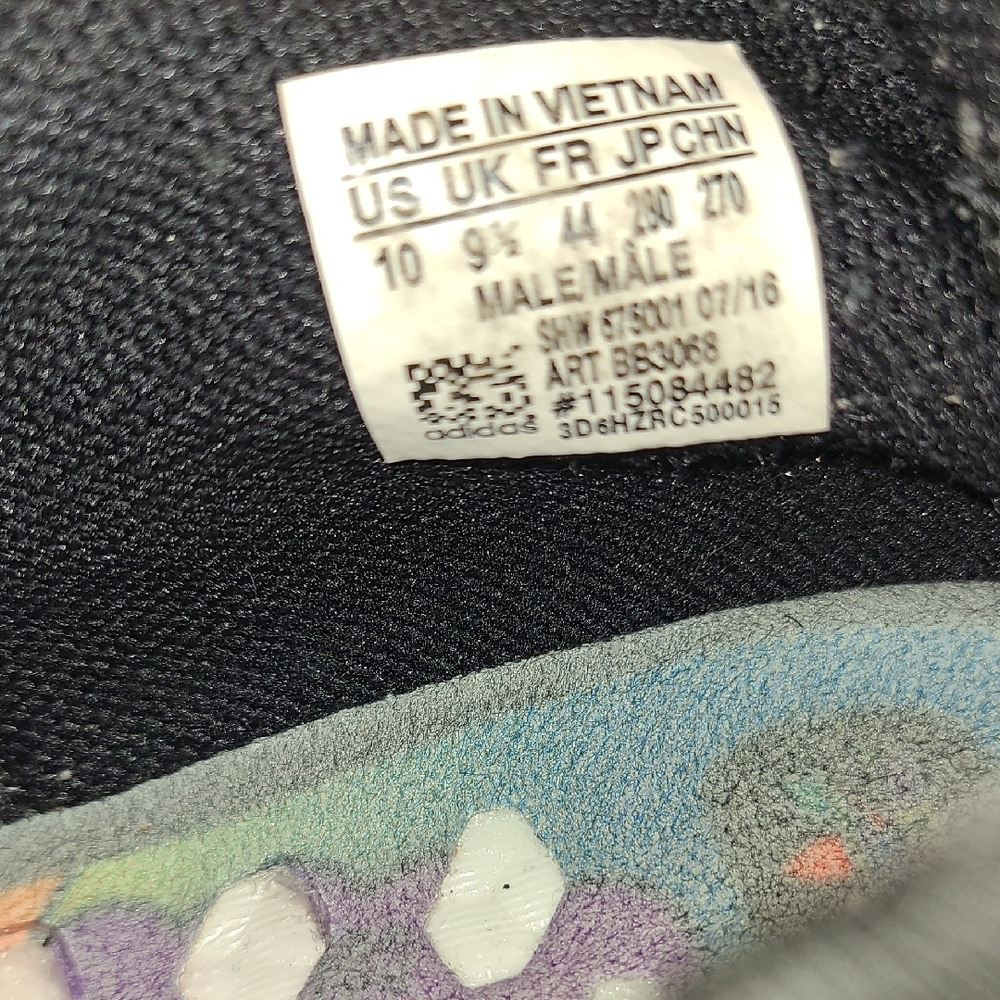 adidas Pharrell Wlliams Human Species Black Sneakers with Yellow Accents - Picture 9 of 9
